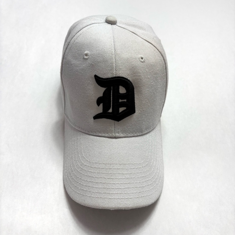 Classic White Cap with Black Embroidered Logo